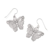 Kyoto In Bloom Blue Butterfly Flower Earrings