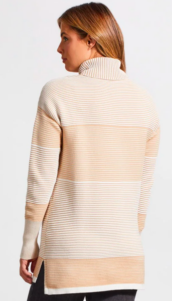 Two Tone Ottoman Turtleneck Tunic