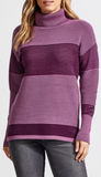 Two Tone Ottoman Turtleneck Tunic