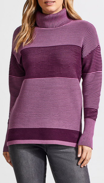 Two Tone Ottoman Turtleneck Tunic