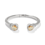 Meridian Aurora Petite Golden Silver Hinge Bangle