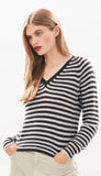 Crop Stripe Vee