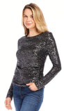 Sequin Side Sheared Top