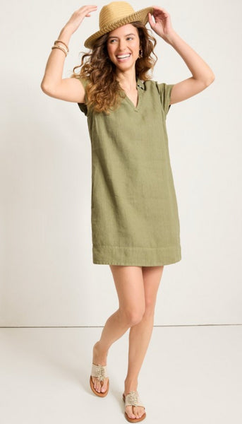 Two Palms Short Sleeve Collared Dress