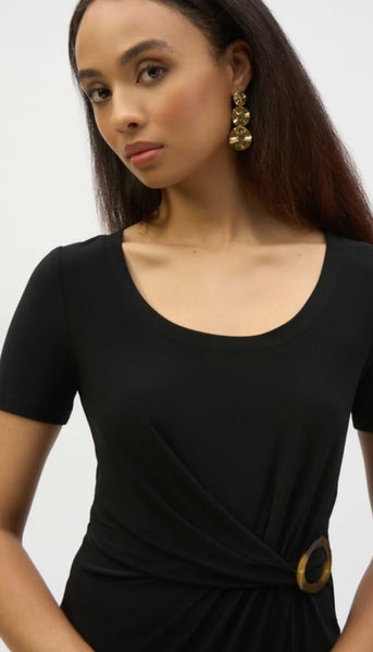 Fitted Top With Buckle Detail