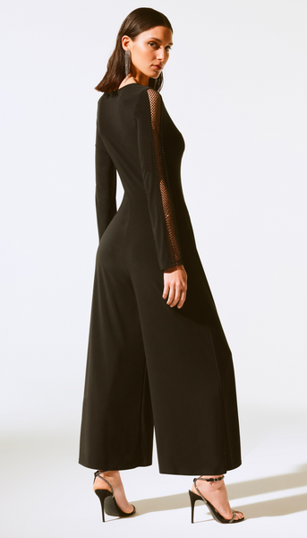 Feminine Wrap Jumpsuit - Black