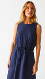 Wilhelmina Rib Mixed Midi Dress