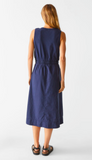 Wilhelmina Rib Mixed Midi Dress