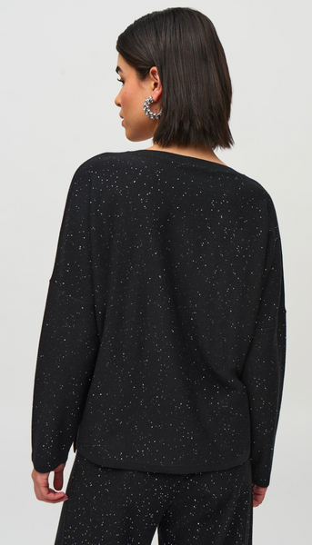 Sequined Sweater Knit Boxy Top