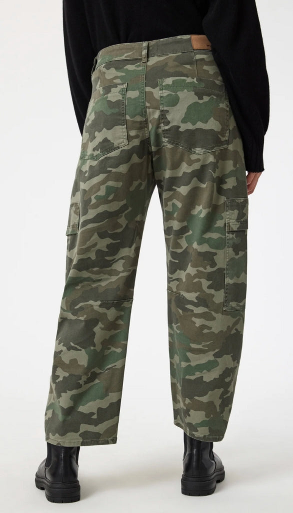 Vinnie-High Rise Tapered Baggy - Camo Twill