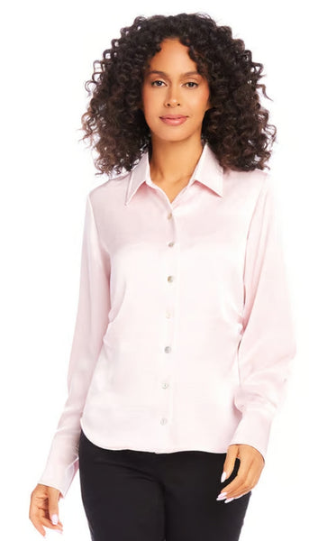 Satin Side Pleat Shirt