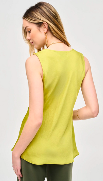 Satin Straight Sleeveless Top