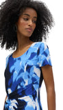 Silky Knit Tropical Print Sheath Dress