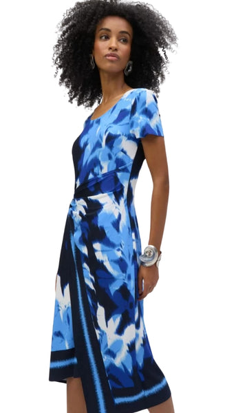 Silky Knit Tropical Print Sheath Dress