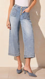 Audrey Hugging Wide Crop Jeans