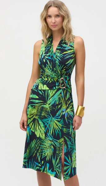 Tropical Print Fit & Flare Dress