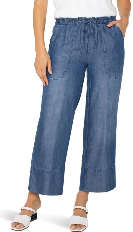 Pull On Tie Waist Wide Leg-26"