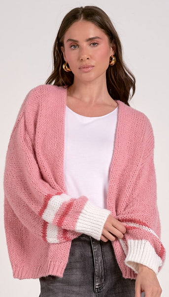 Loose Knit Cardigan Sweater