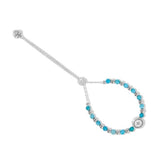 Mosaic 2 Tone Blue Bead Bracelet