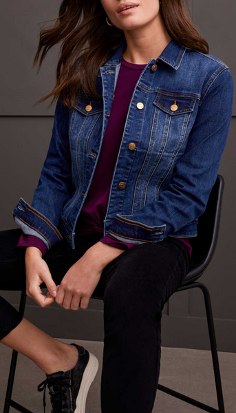 Classic Denim Jacket with Pockets