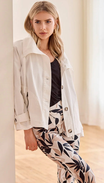 Long Sleeve Button Front Coat