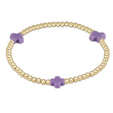 Signature Cross Purple-3Mm Bead Bracelet