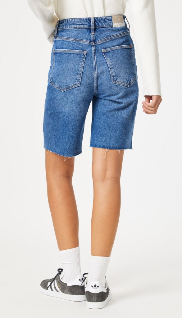 Selina High Rise Bermuda Short - Recycled Blue