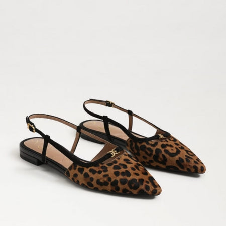 Kara Slingback Flat - Sand / Black