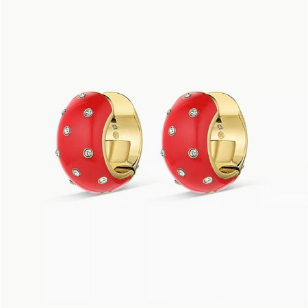 Meridian 2 Tone Hoop Earrings