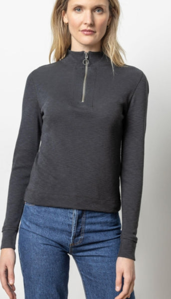 Zip Front Mock Neck