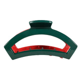 Large Open Hair Clip-Red & Green