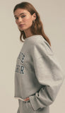 Cropped Collegiate Sweatshirt