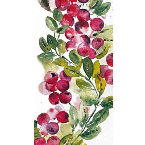 Guest Napkin-Cranberry Wreath