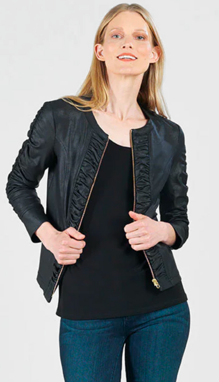 Textured Open Front Blazer