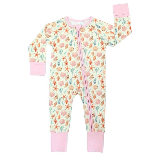 Sandy Seashells Beachy Pajamas 3-6M