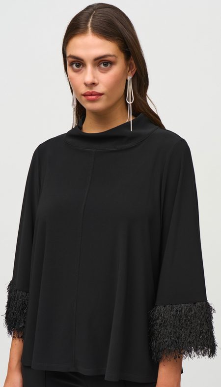 V Neck Bishop Sleeve Top