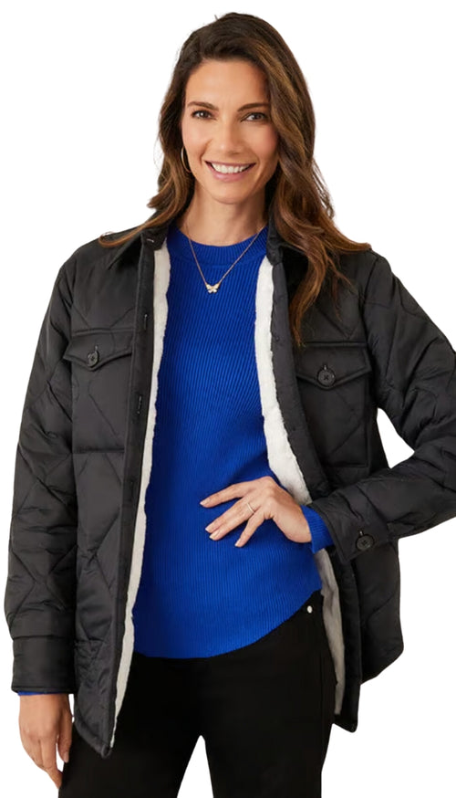 Faux Fur Quilted Jacket