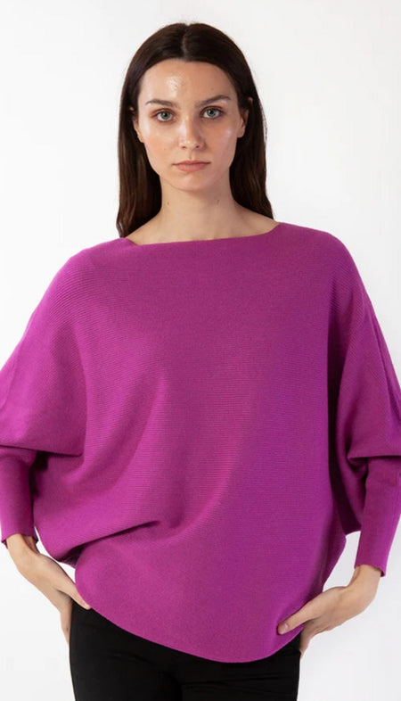 Slvless Boat Neck Rib Knit Top