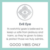 Evil Eye Small Pendant - Black/Silver