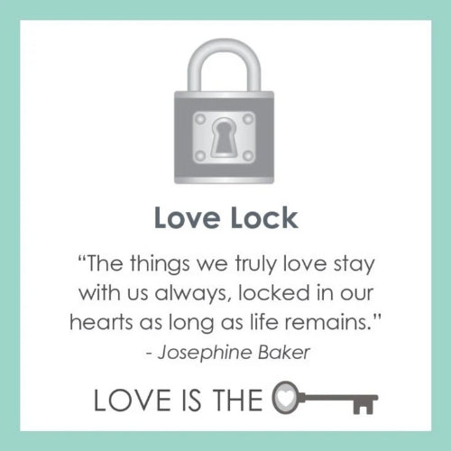 Tag Pendant Love Lock - Gold