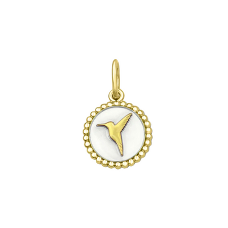 Shell Gold Pendant - Alpine White