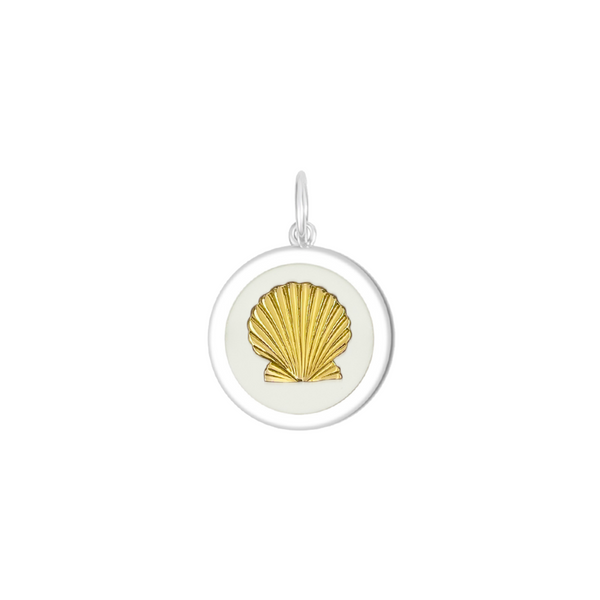 Shell Gold Pendant - Alpine White