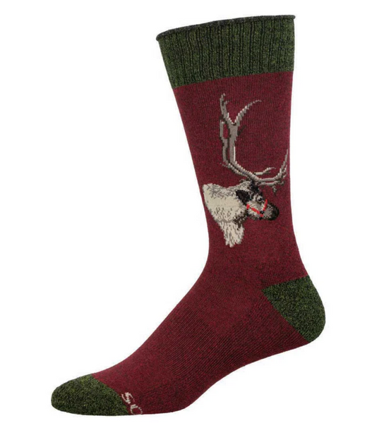 Men's Reindeer Crew Socks