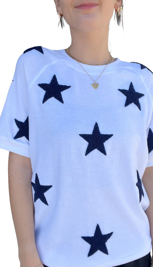 Stars Short Sleeve Sweatshirt