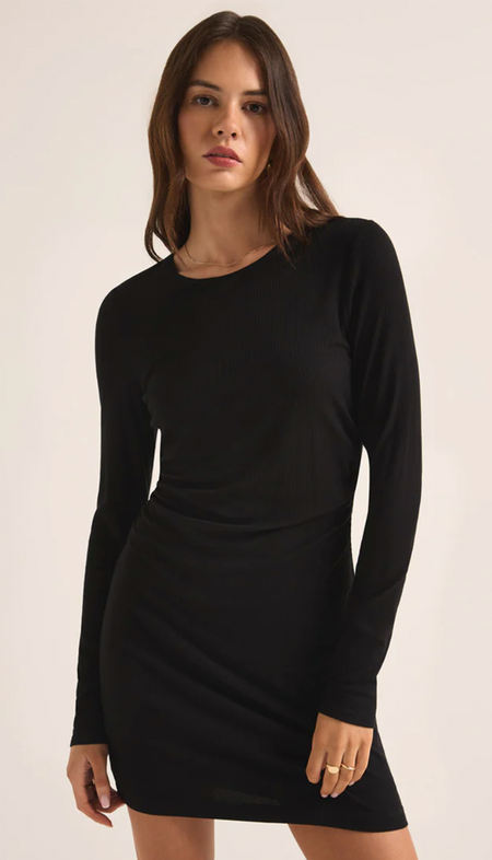 Silky Knit & Chiffon Sheath Dr