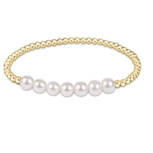 Gold Beaded Bliss-6Mm Pearl Beaded Bracelet